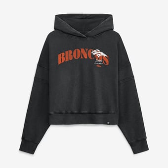 Women's Fanatics Black Denver Broncos Counter Run Pullover Hoodie