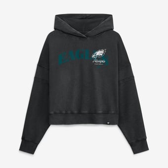 Women's Fanatics Black Philadelphia Eagles Counter Run Pullover Hoodie