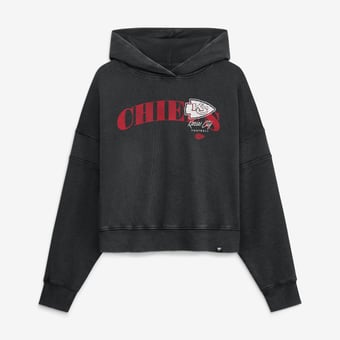 Women's Fanatics Black Kansas City Chiefs Counter Run Pullover Hoodie