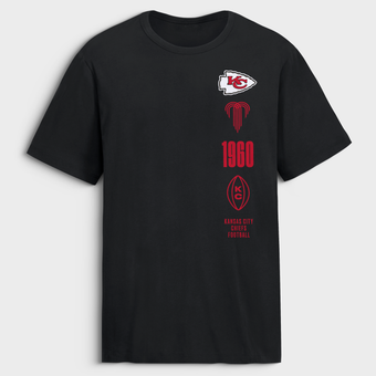 Men's Fanatics Black Kansas City Chiefs Breaking Tackles Legacy Cotton T-Shirt