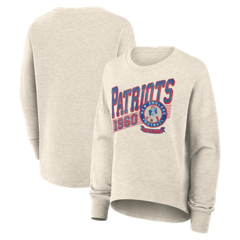 Women's Fanatics Cream New England Patriots Oversized Heritage Sweatshirt
