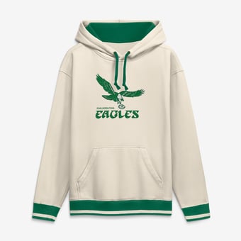 Men's Fanatics Cream Philadelphia Eagles Chenille Heavyweight Fleece Hoodie
