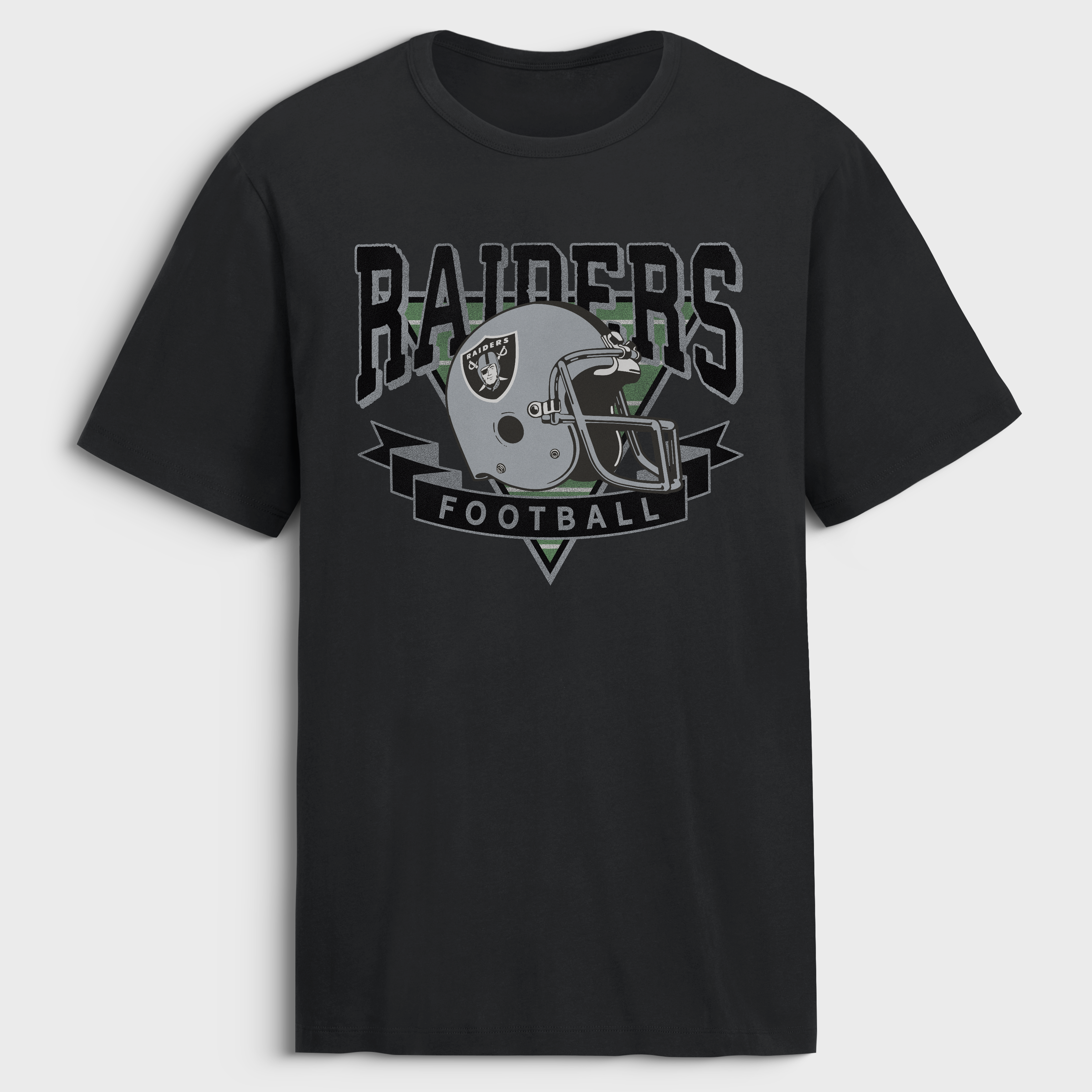 Men's Fanatics Black Las Vegas Raiders Old Fashion Rushing Legacy Cotton T-Shirt