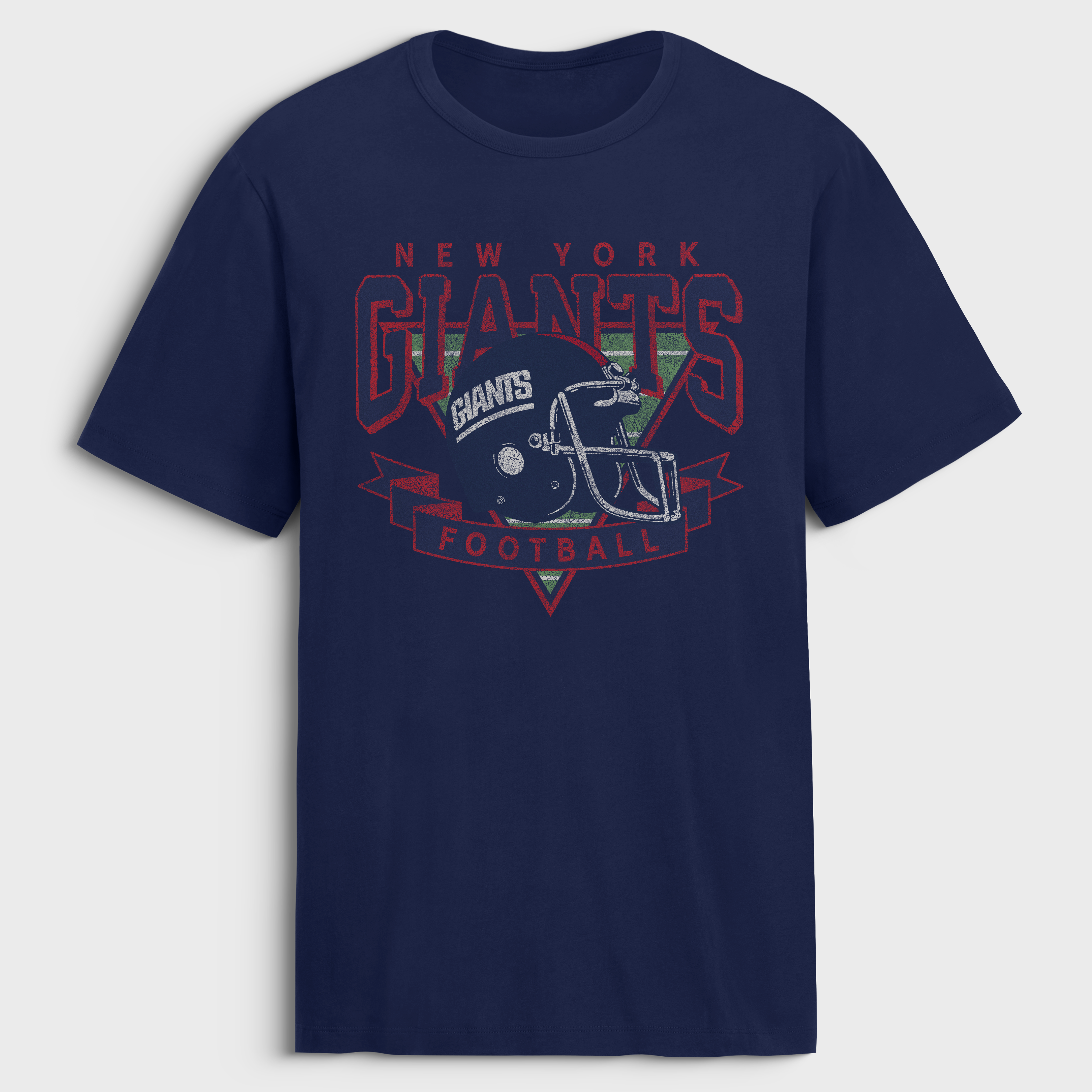 Men's Fanatics Navy New York Giants Old Fashion Rushing Legacy Cotton T-Shirt