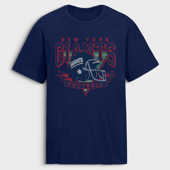 Men's Fanatics Navy New York Giants Old Fashion Rushing Legacy Cotton T-Shirt