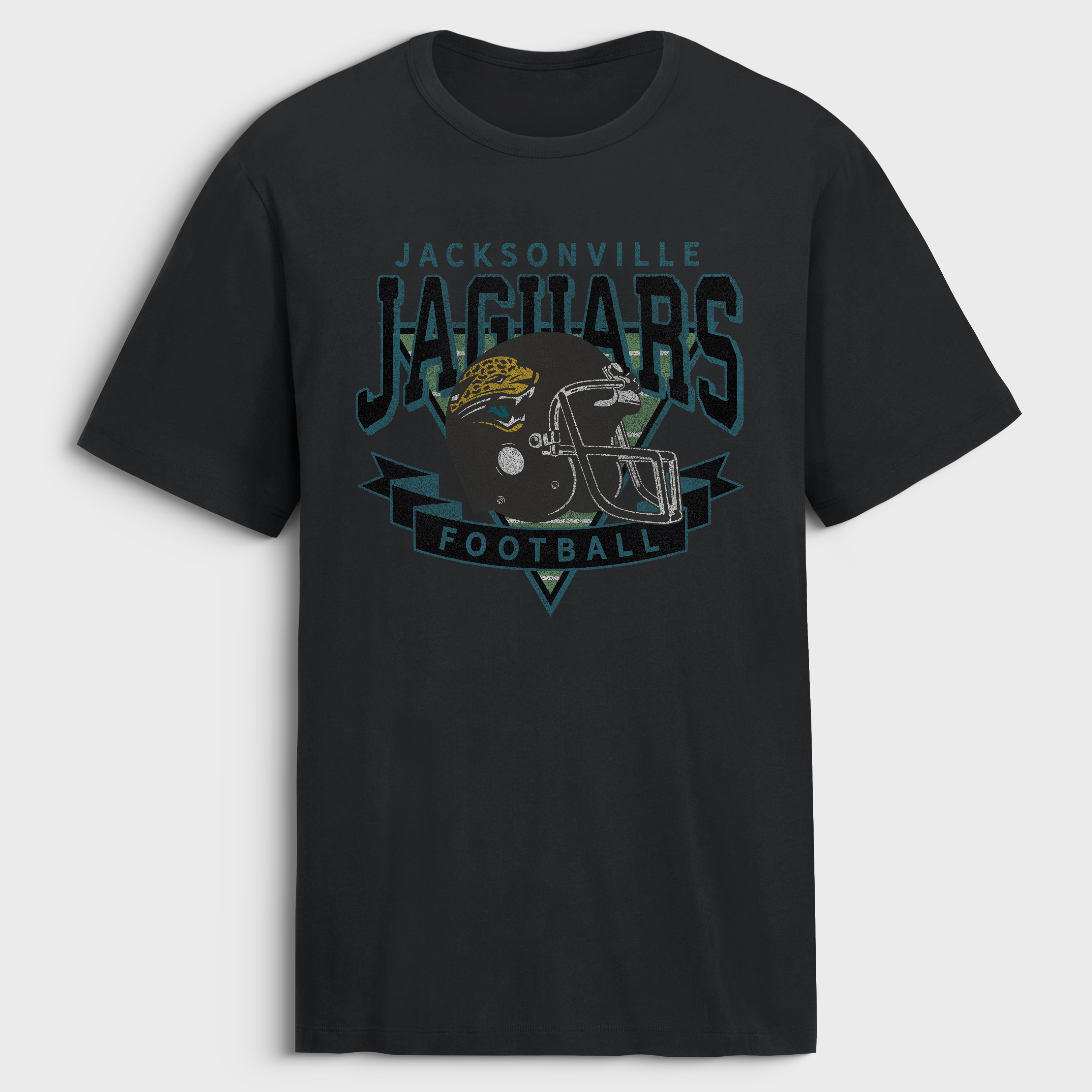 Men's Fanatics Black Jacksonville Jaguars Old Fashion Rushing Legacy Cotton T-Shirt