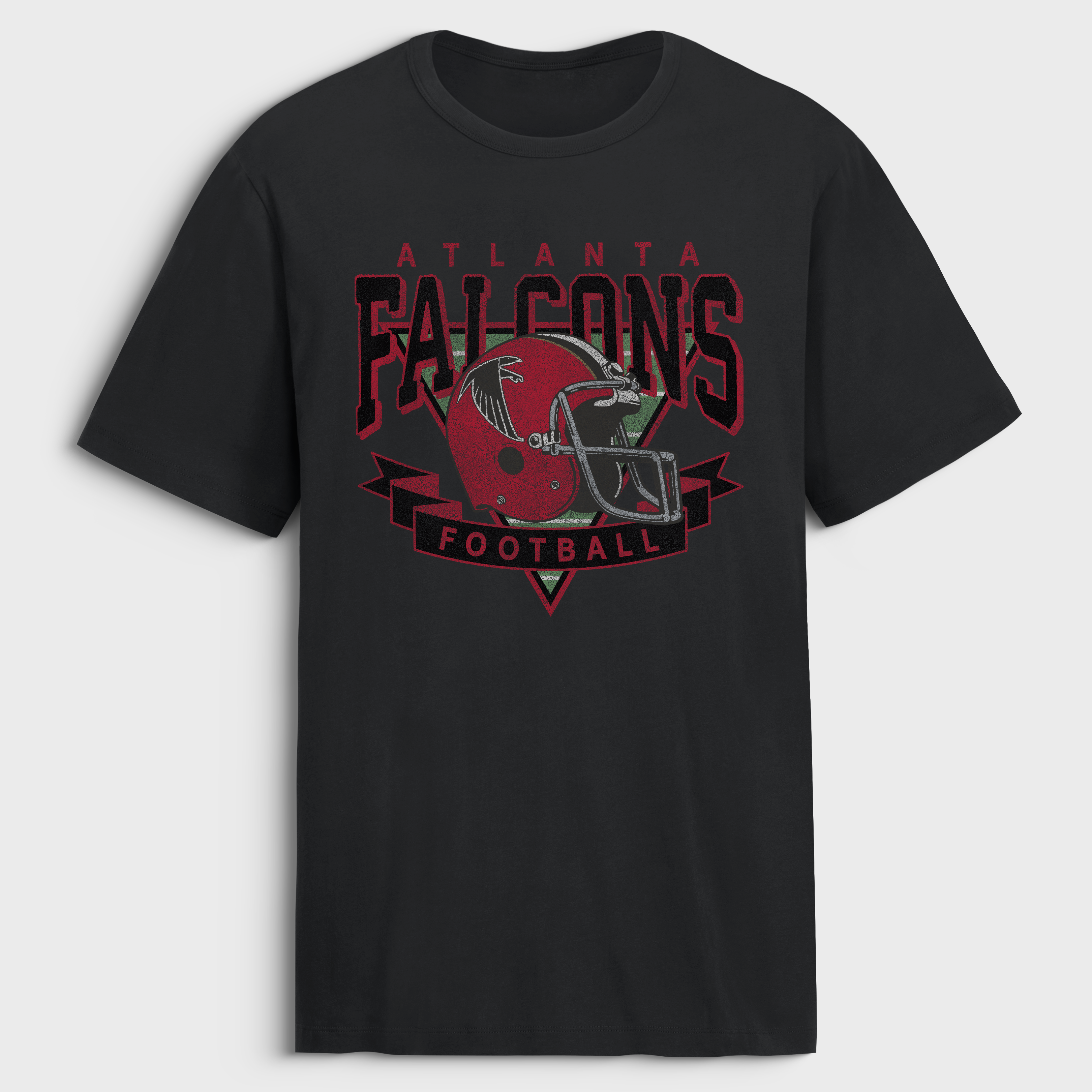 Men's Fanatics Black Atlanta Falcons Old Fashion Rushing Legacy Cotton T-Shirt