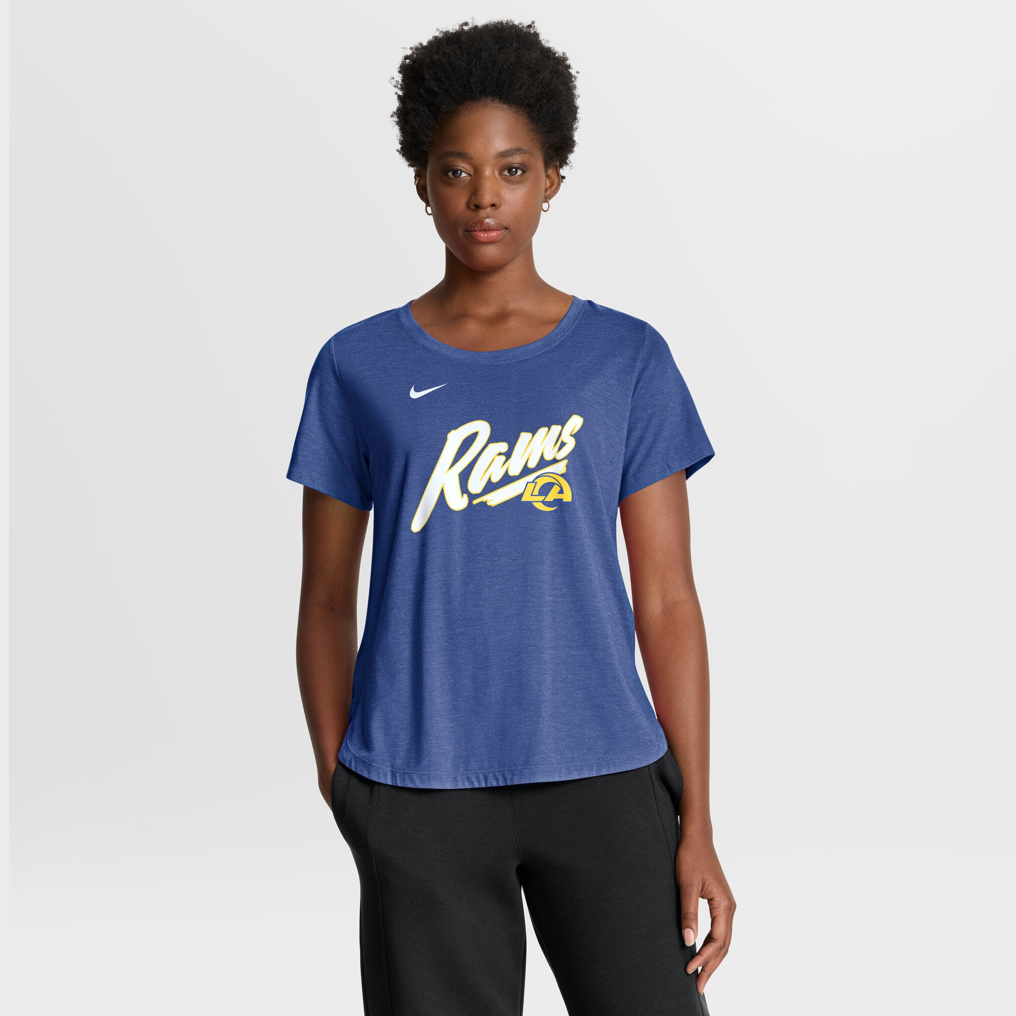 Women’s Nike Royal Los Angeles Rams Primetime Tri-Blend T-Shirt Women’s Nike Royal Los Angeles Rams Primetime Tri-Blend T-Shirt