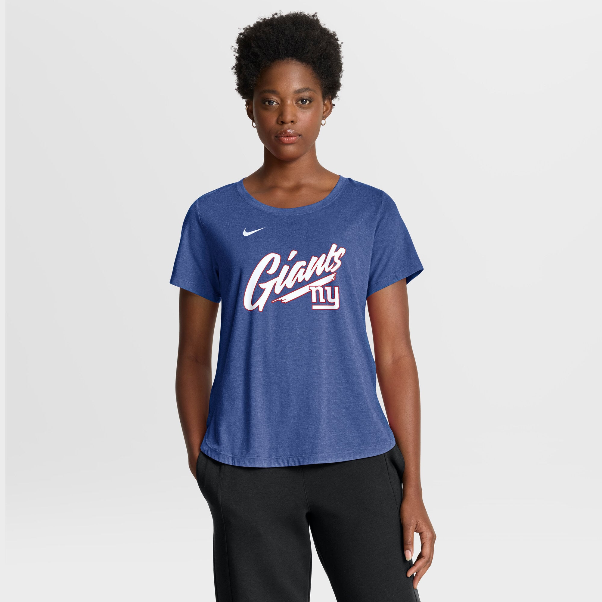 Women's Nike Royal New York Giants Primetime Tri-Blend T-Shirt
