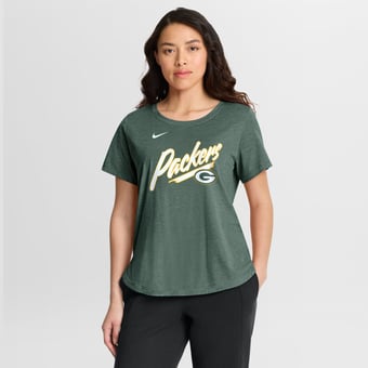 Women's Nike Green Green Bay Packers Primetime Tri-Blend T-Shirt