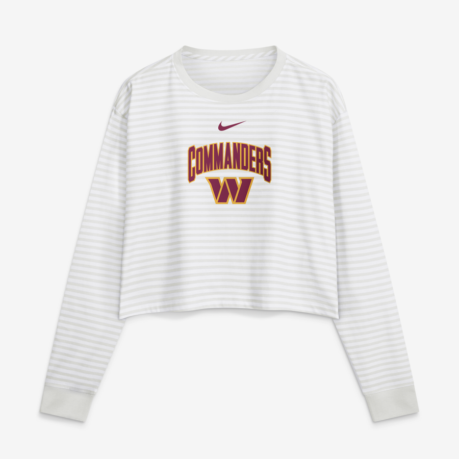 Women's Nike White Washington Commanders Loose Fit Crop Top