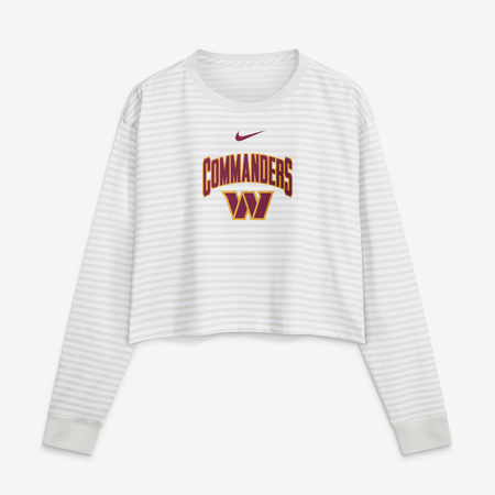 Women's Nike White Washington Commanders Loose Fit Crop Top
