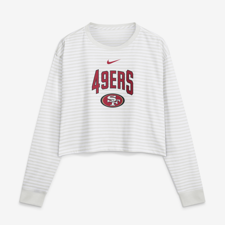 Women's Nike White San Francisco 49ers Loose Fit Crop Top