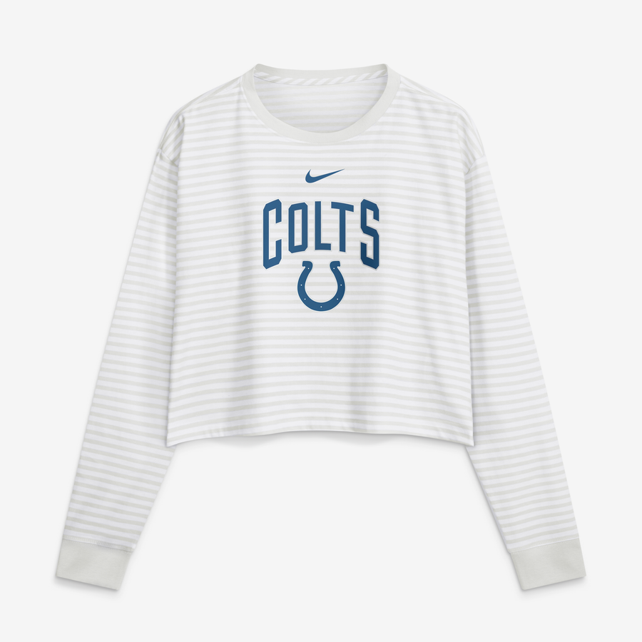 Women's Nike White Indianapolis Colts Loose Fit Crop Top