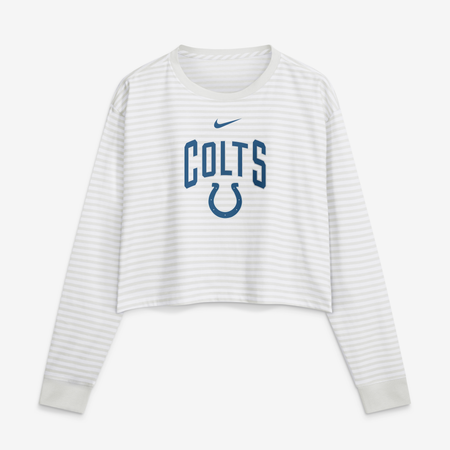 Women's Nike White Indianapolis Colts Loose Fit Crop Top