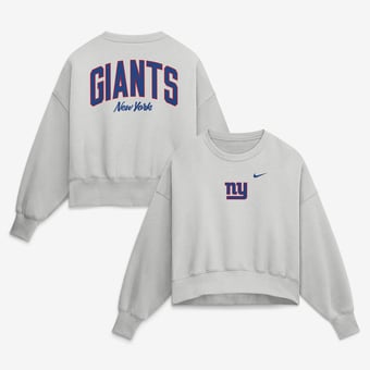 Women's Nike  Gray New York Giants Oversized Primetime Phoenix Fleece Sweatshirt