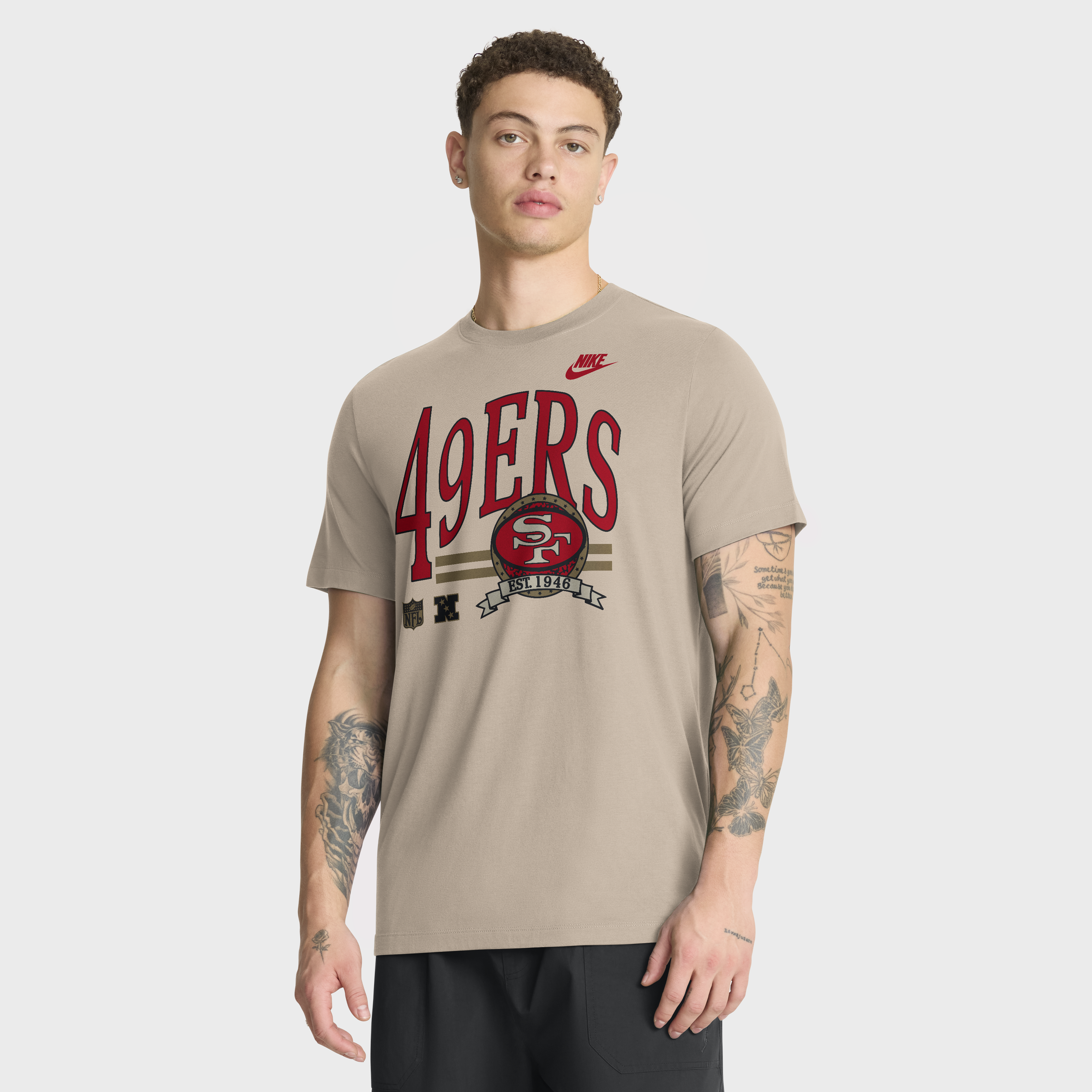 Men's Nike Sand San Francisco 49ers Rewind Tri-Blend T-Shirt