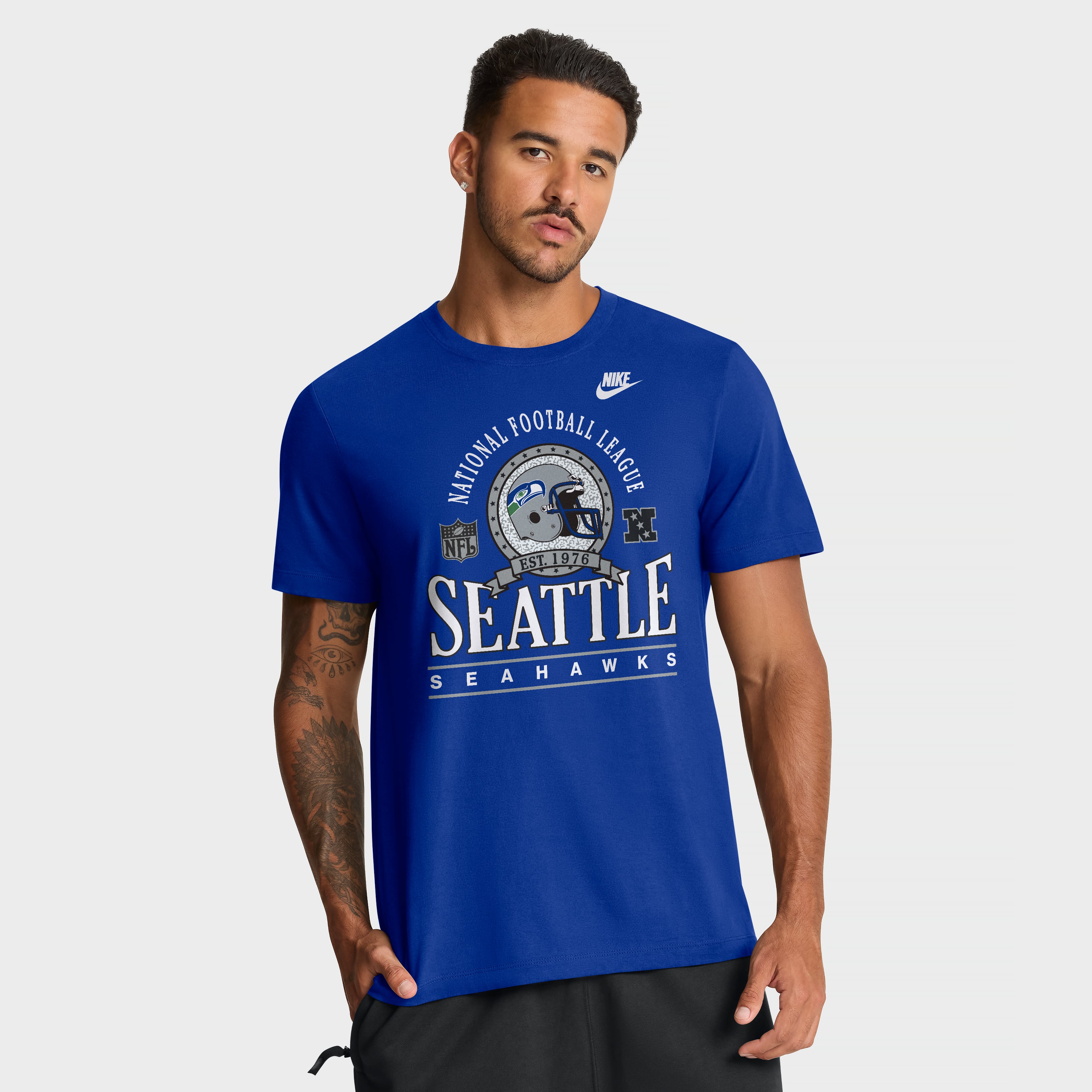 Men's Nike Royal Seattle Seahawks Rewind Essential T-Shirt