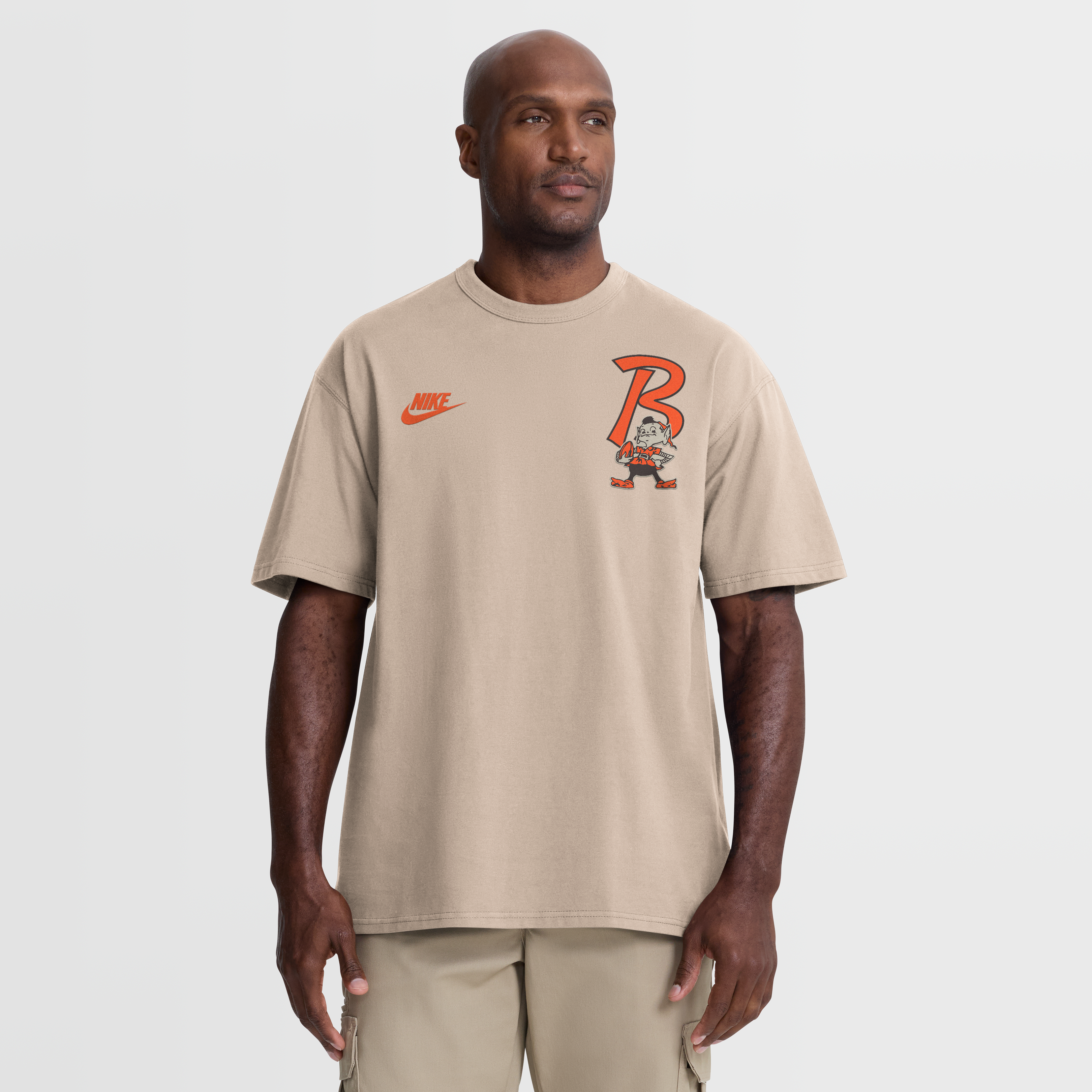 Men's Nike Sand Cleveland Browns Night Primary Max90 T-Shirt