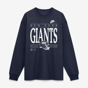 Men's Nike Navy New York Giants Red Zone Long Sleeve Max90 T-Shirt