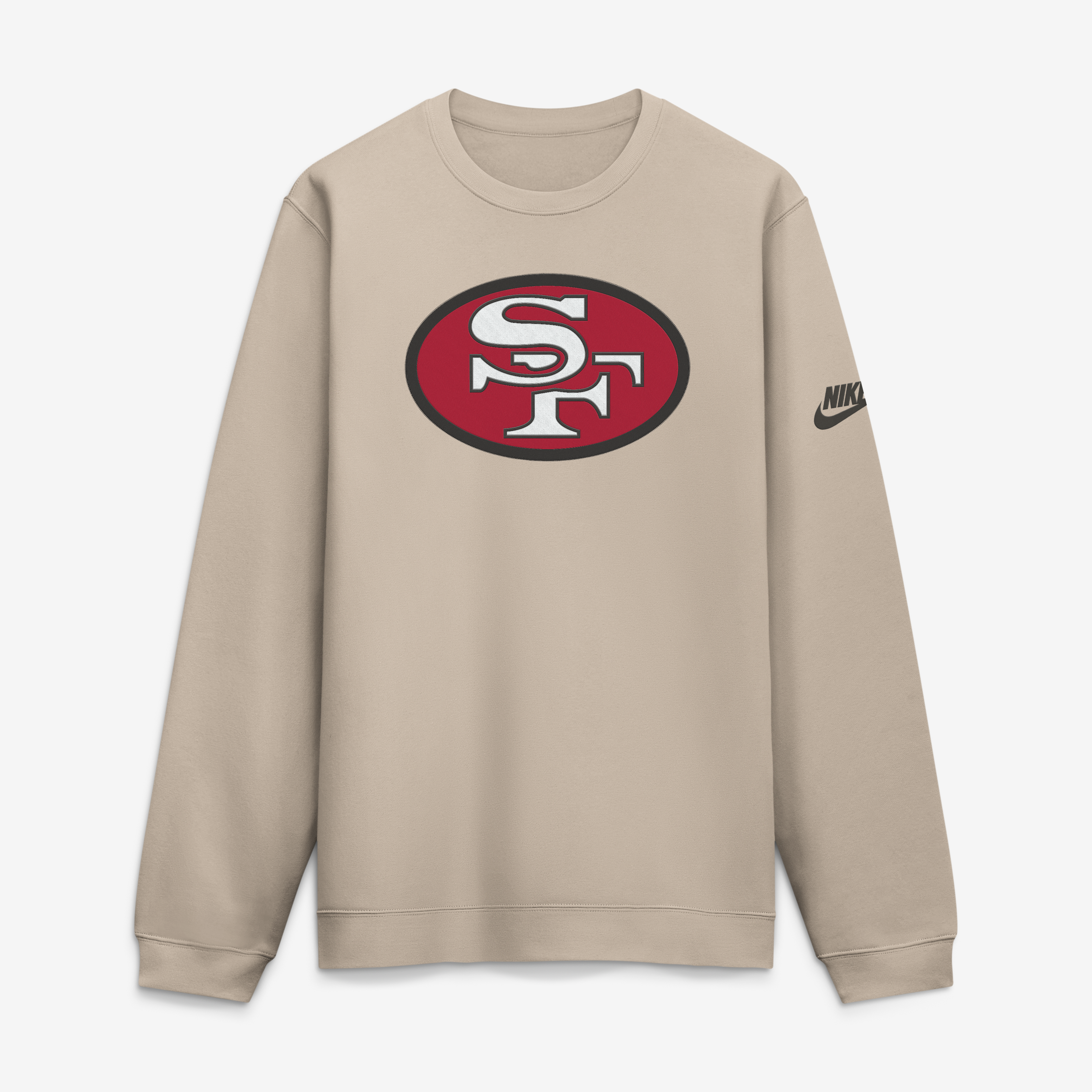 Men's Nike Sand San Francisco 49ers I-Formation Rewind Club Crew Sweatshirt