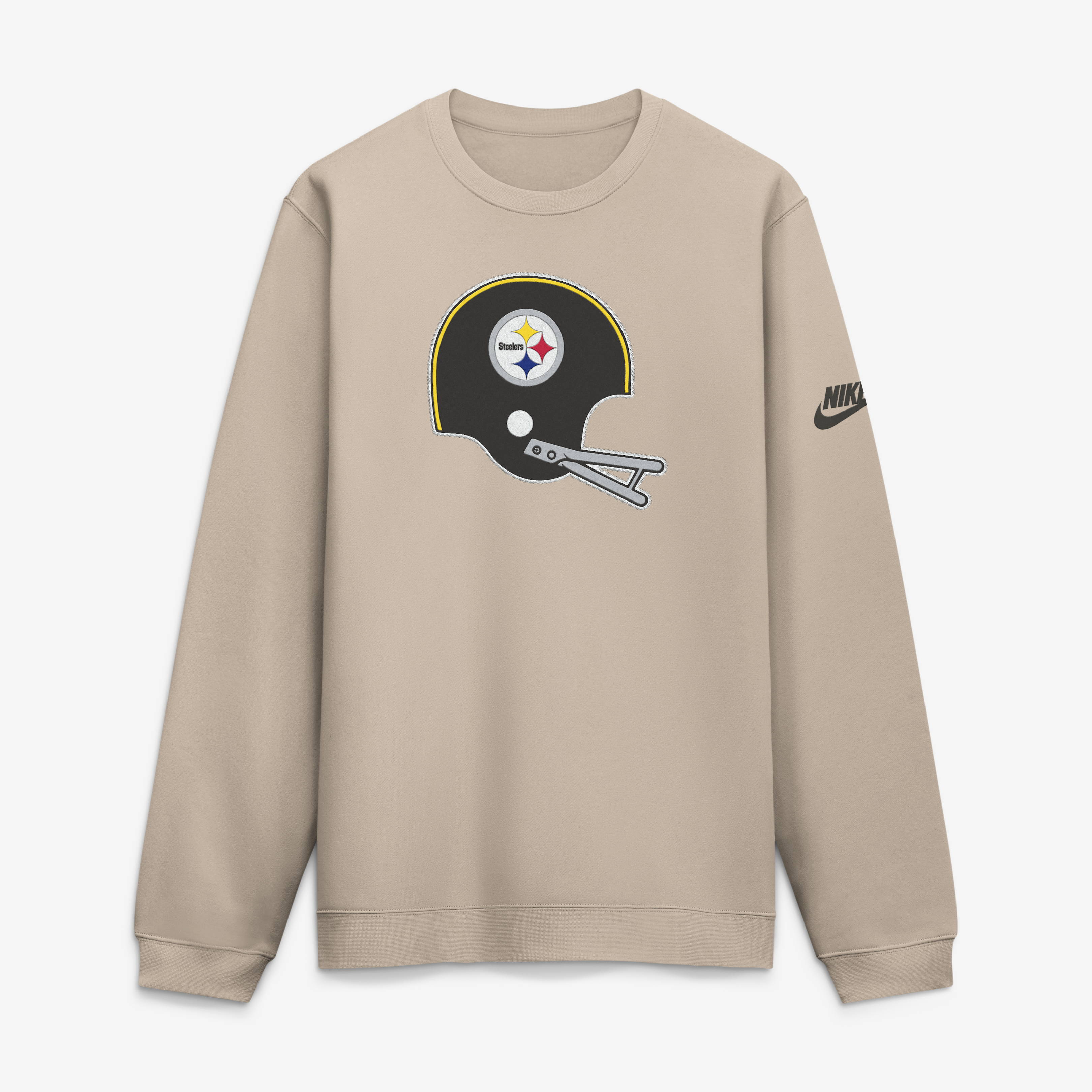Men's Nike Sand Pittsburgh Steelers I-Formation Rewind Club Crew Sweatshirt