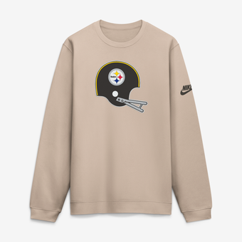 Men's Nike Sand Pittsburgh Steelers I-Formation Rewind Club Crew Sweatshirt