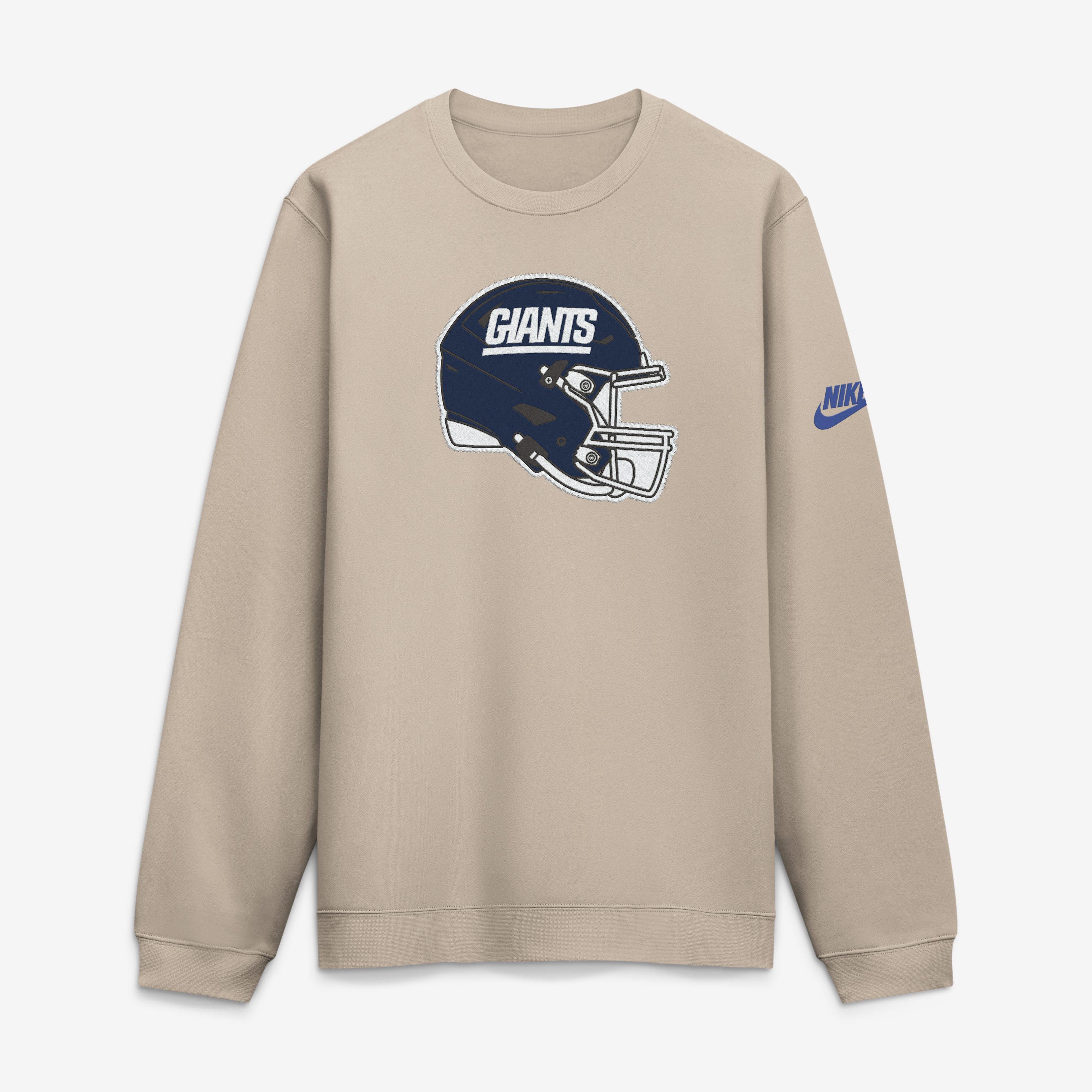 Men's Nike Sand New York Giants I-Formation Rewind Club Crew Sweatshirt