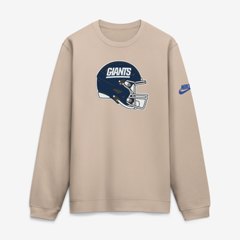 Men's Nike Sand New York Giants I-Formation Rewind Club Crew Sweatshirt