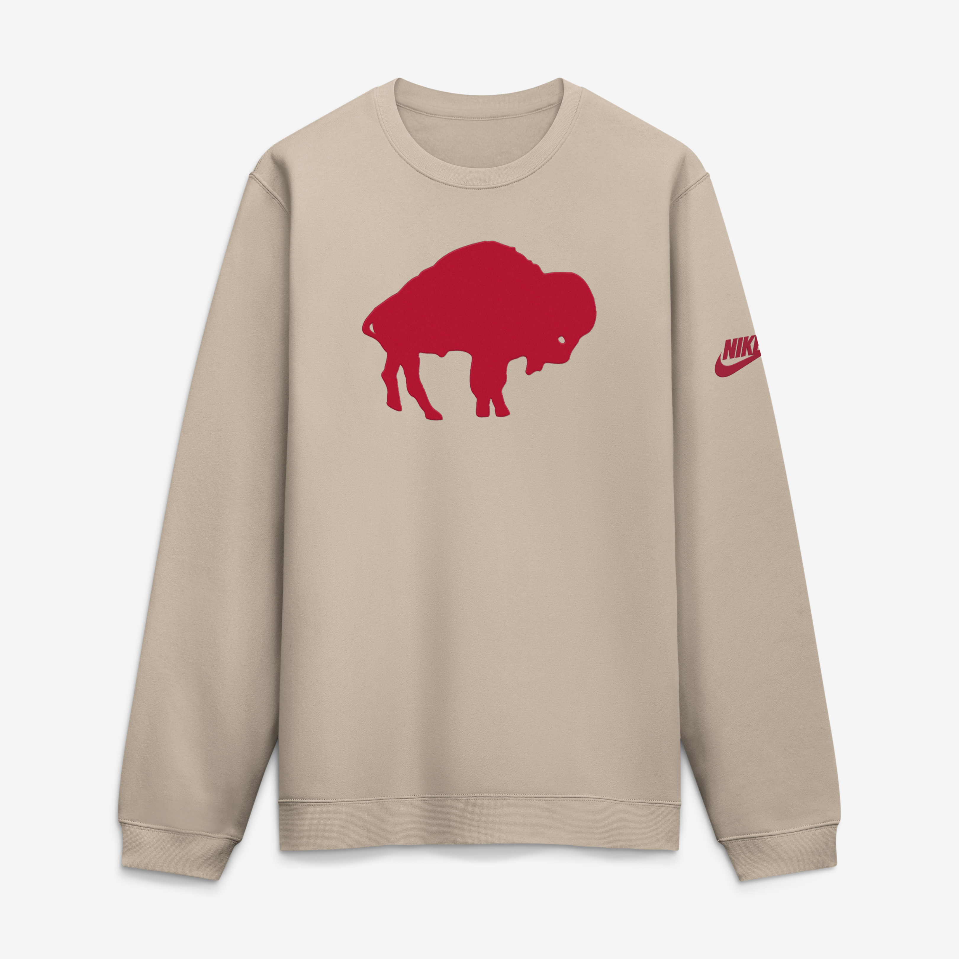 Men's Nike Sand Buffalo Bills I-Formation Rewind Club Crew Sweatshirt