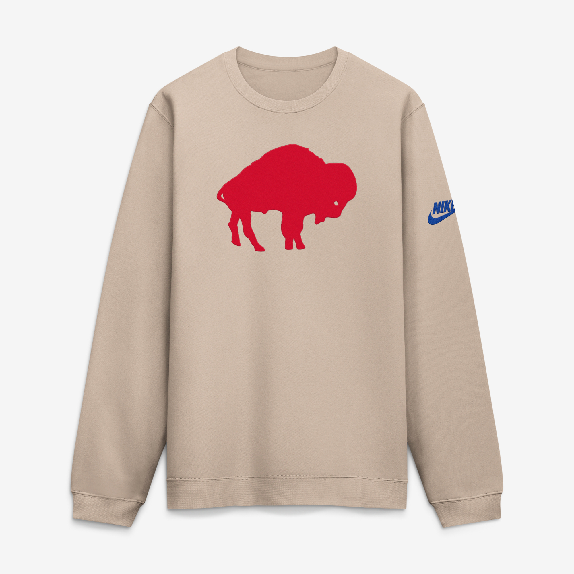 Men's Nike Sand Buffalo Bills I-Formation Rewind Club Crew Sweatshirt