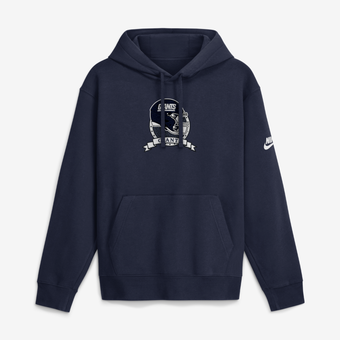 Men's Nike  Navy New York Giants Short Pass Rewind Club Fleece Hoodie