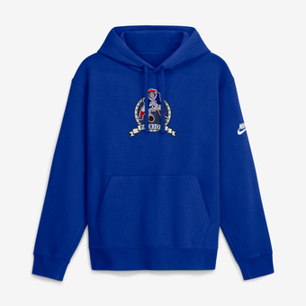 Men's Nike  Royal New England Patriots Short Pass Rewind Club Fleece Hoodie