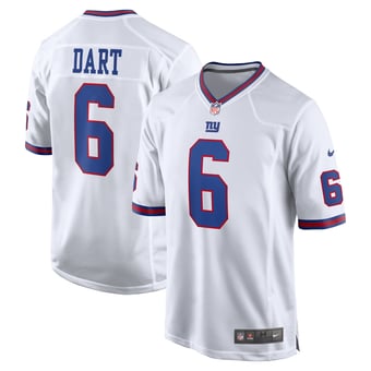 Men's Nike Jaxson Dart  White New York Giants Alternate Vintage White Game Jersey