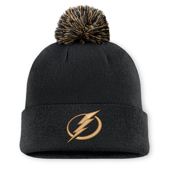 Men's Fanatics Black Tampa Bay Lightning Military Appreciation Cuffed Knit Hat with Pom