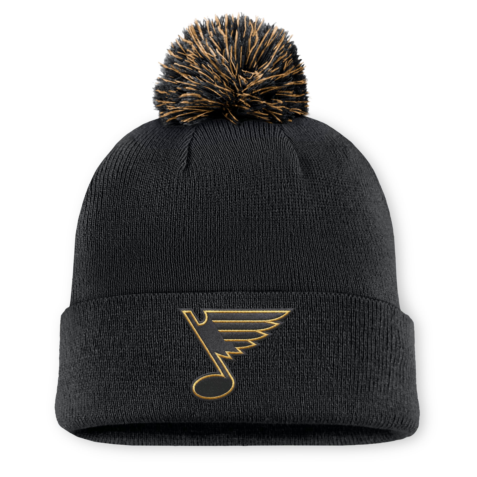 Men's Fanatics Charcoal St. Louis Blues Military Appreciation Cuffed Knit Hat with Pom