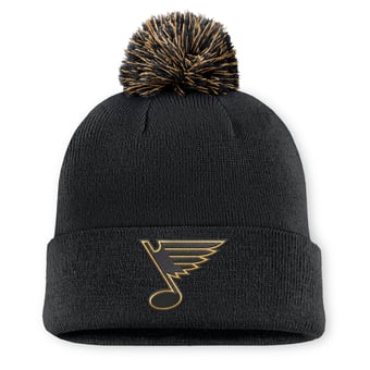 Men's Fanatics Charcoal St. Louis Blues Military Appreciation Cuffed Knit Hat with Pom
