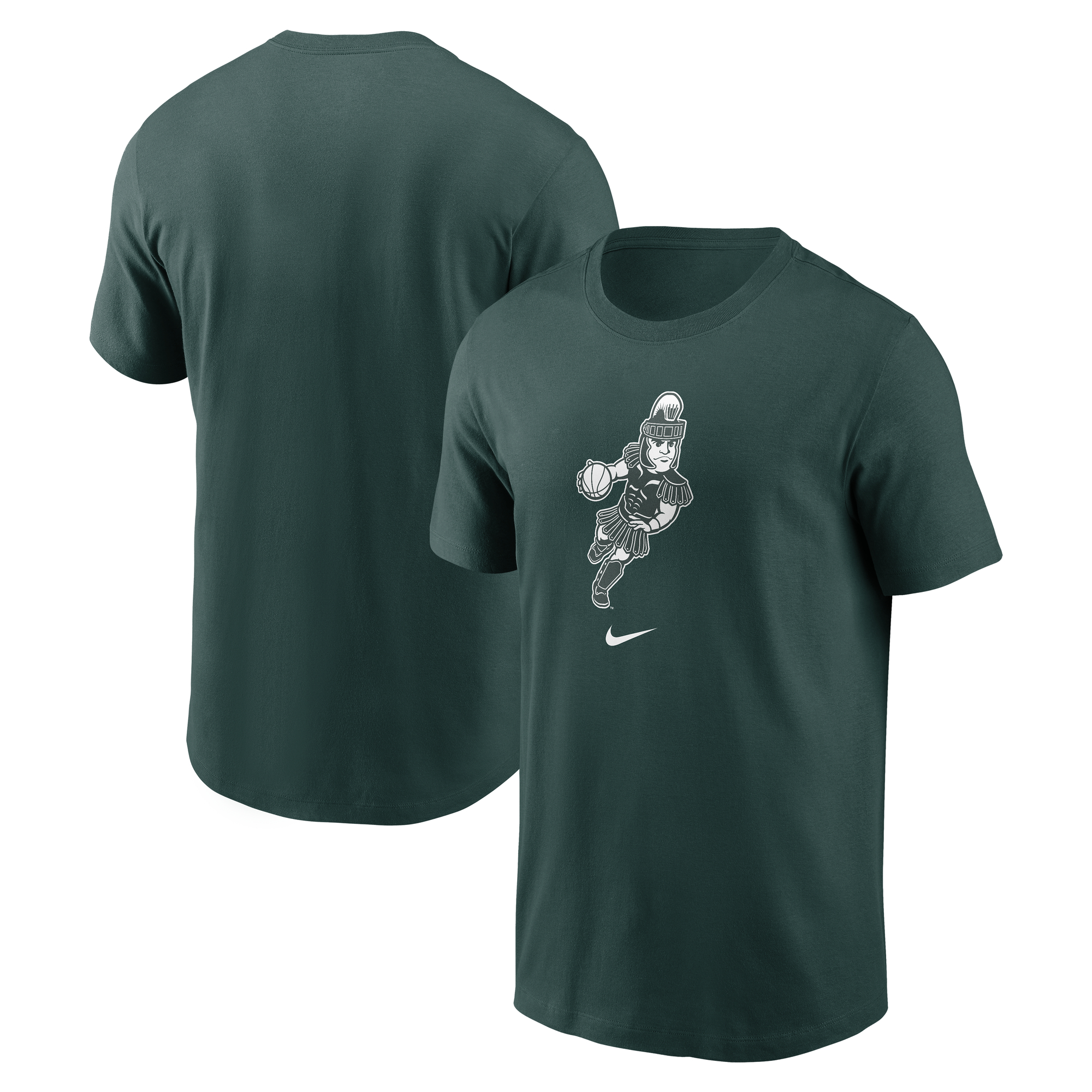 Men's Nike Green Michigan State Spartans Basketball Sparty Sport T-Shirt