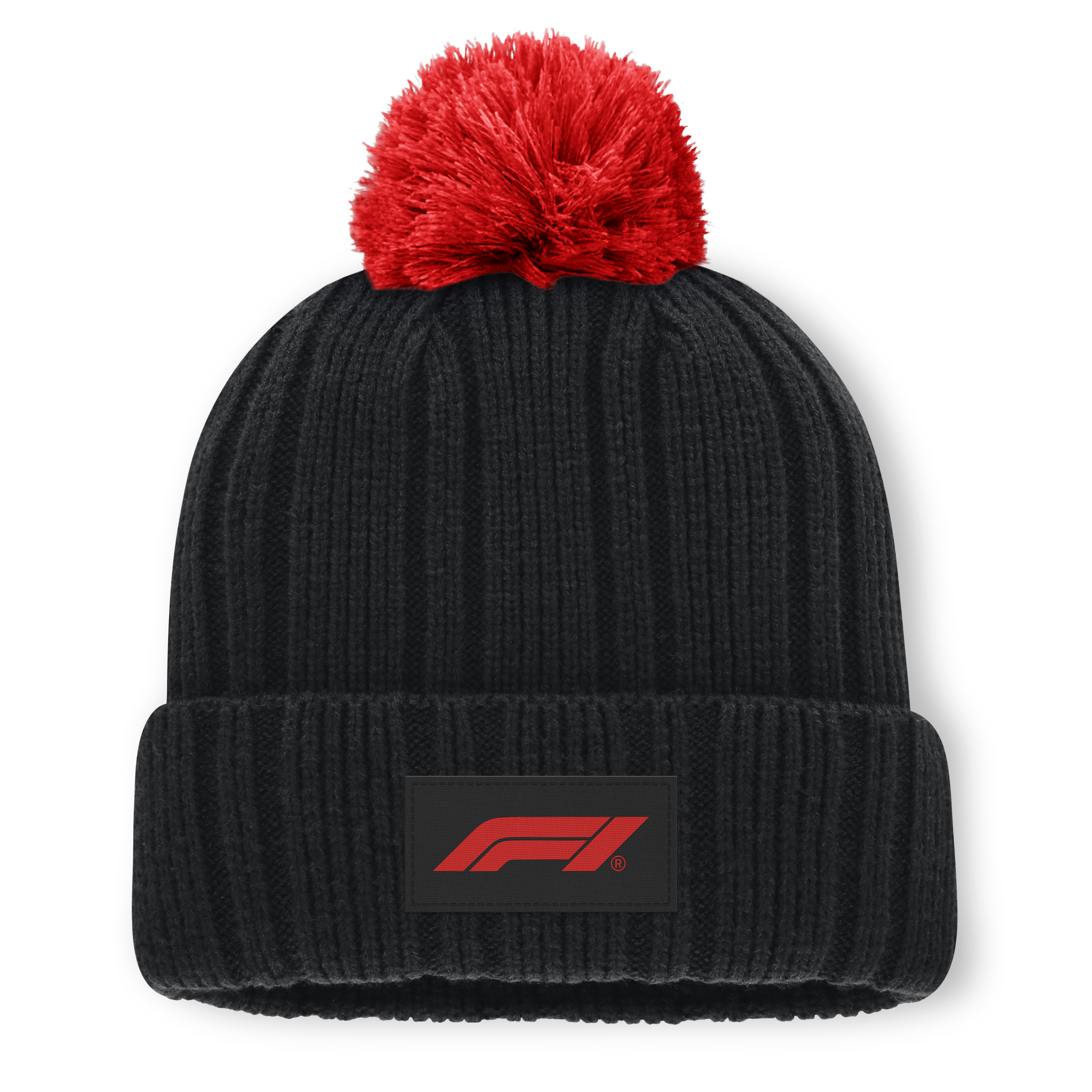 Men's Fanatics  Black Formula 1 Cuffed Knit Hat with Pom