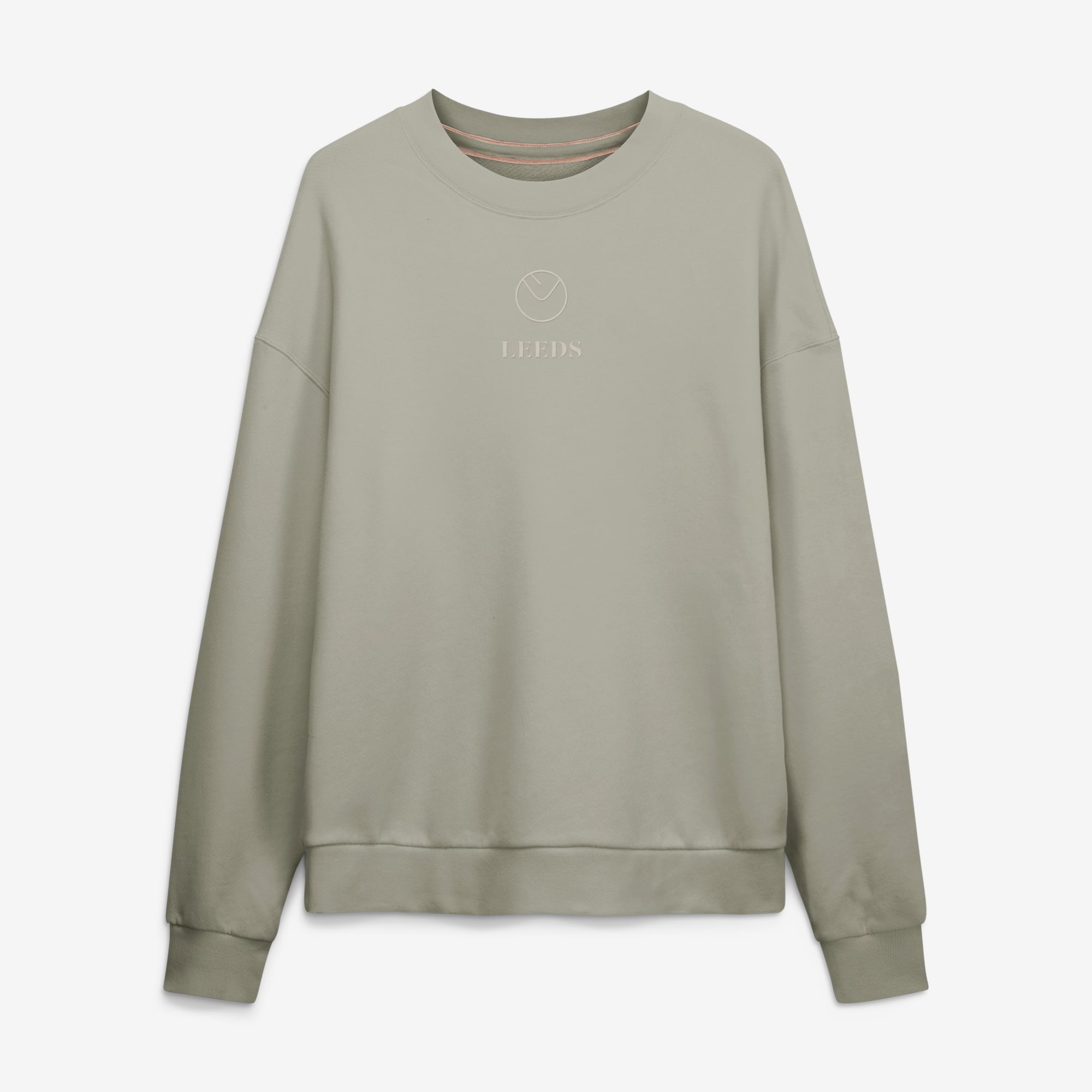 Men's Fanatics Khaki Leeds United Oversized Muted Centre Sweatshirt