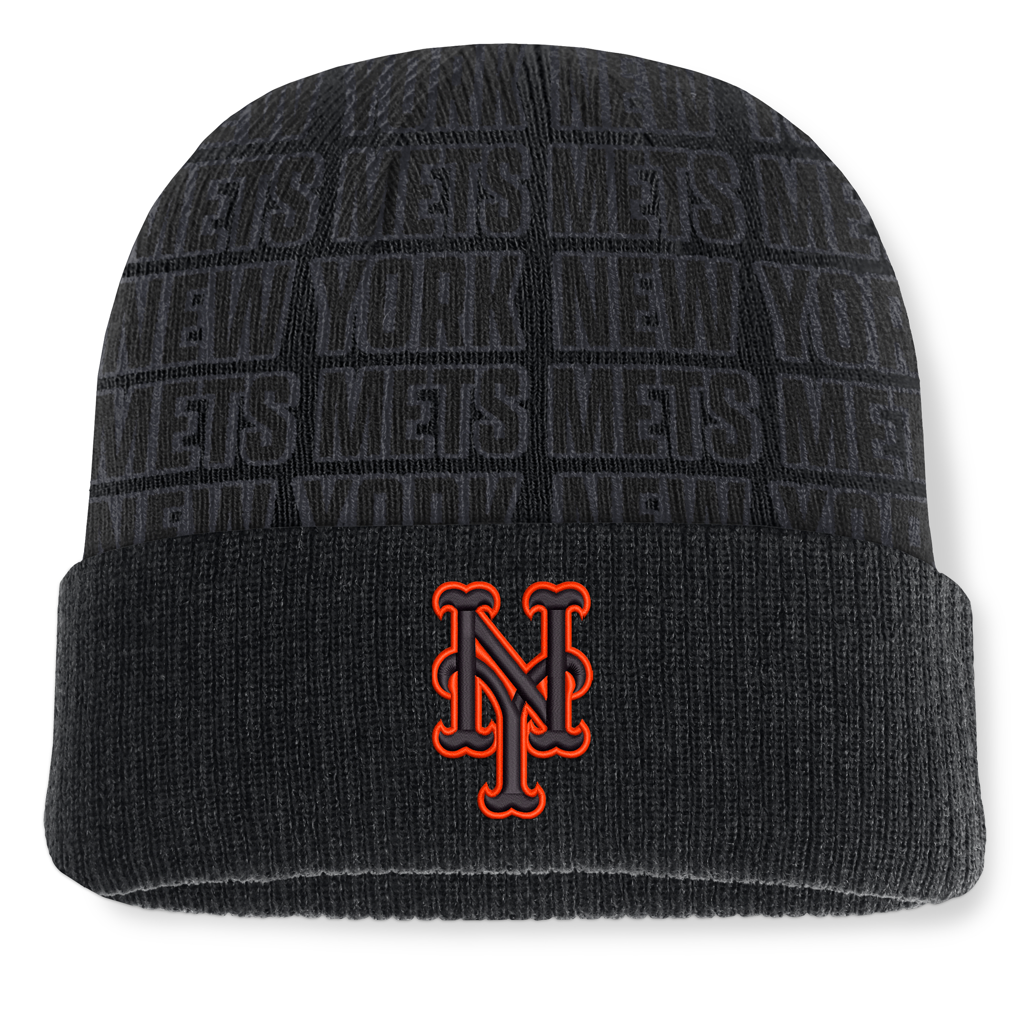 Men's Fanatics Black New York Mets Backstop Cuffed Knit Hat