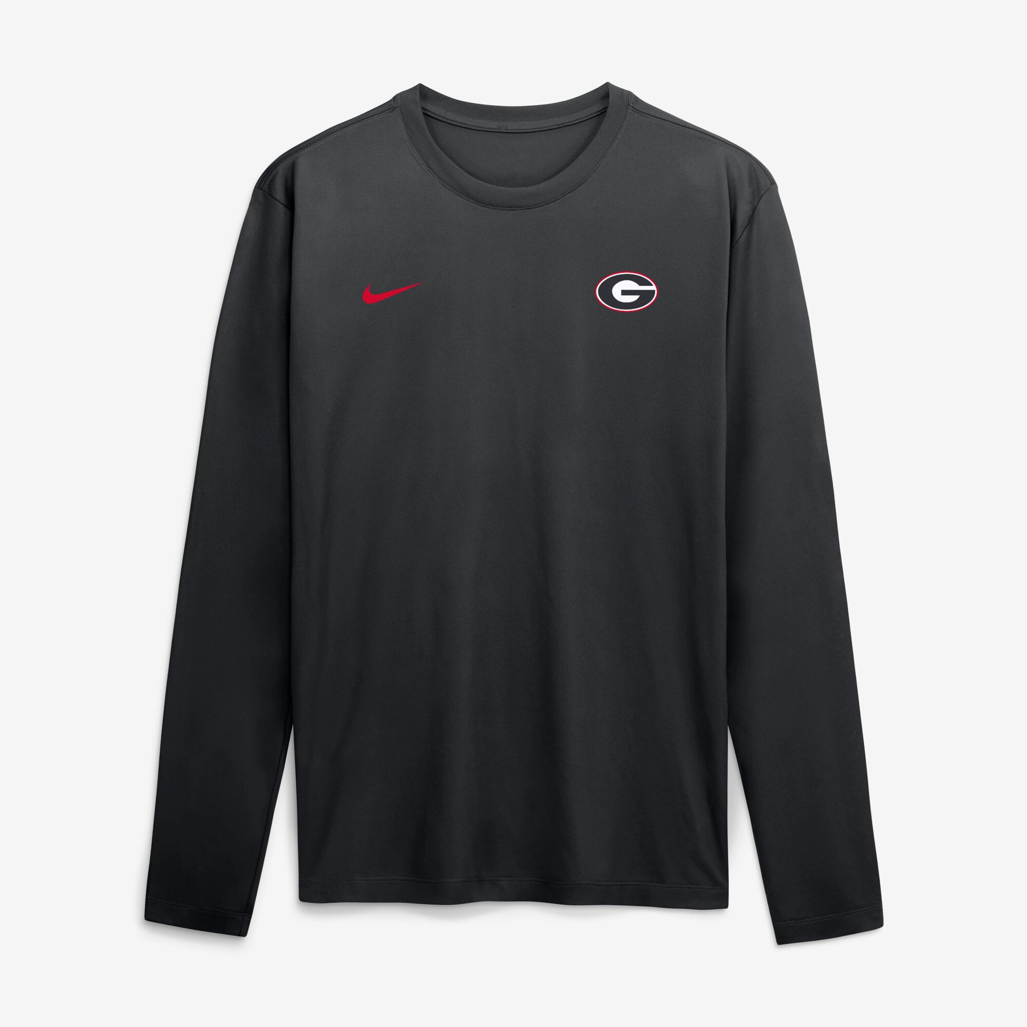 Men's Nike Black Georgia Bulldogs 2026 Sideline Small Logo Legend Dri-FIT Long Sleeve T-Shirt