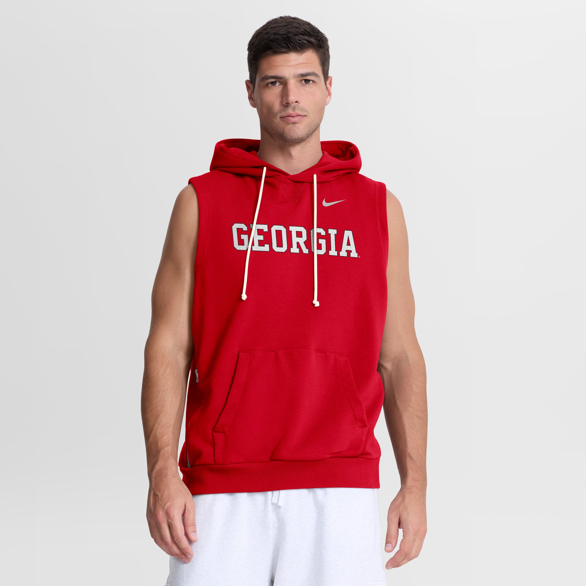 Men's Nike  Red Georgia Bulldogs 2026 Sideline Sleeveless Dri-FIT Hoodie