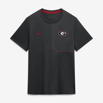 Men's Nike Black Georgia Bulldogs 2026 Sideline UV Dri-FIT Coaches Shirt