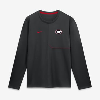Men's Nike Black Georgia Bulldogs 2026 Sideline Coaches UV Dri-FIT Long Sleeve Shirt