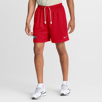 Men's Nike Red/Anthracite Georgia Bulldogs 2026 Sideline Standard Issue Reversible Dri-FIT Shorts