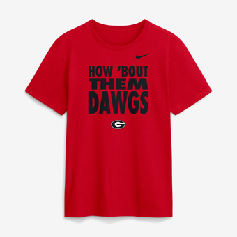 Men's Nike Red Georgia Bulldogs 2026 Sideline Dri-FIT Slogan T-Shirt
