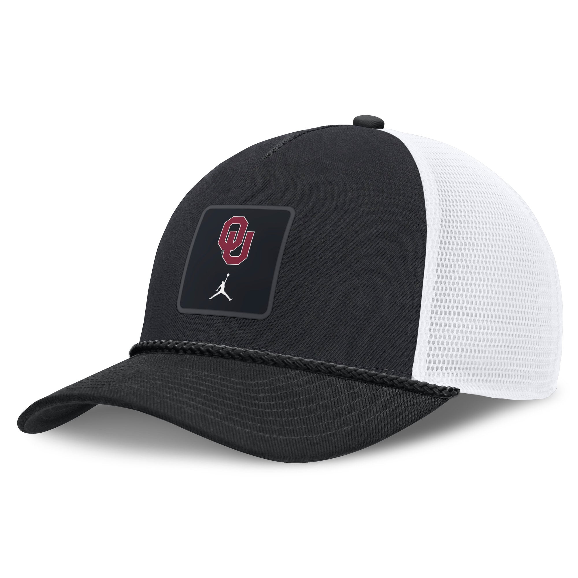 Unisex Jordan Brand Black Oklahoma Sooners 2026 On-Field Gameday Rope Trucker Adjustable Hat