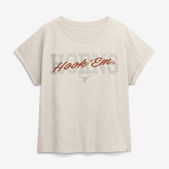 Women's Fanatics Natural Texas Longhorns Hometown Premium Oversized Boxy T-Shirt