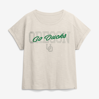 Women's Fanatics Natural Oregon Ducks Hometown Premium Oversized Boxy T-Shirt